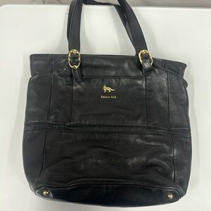 Emma fox black leather tote bag